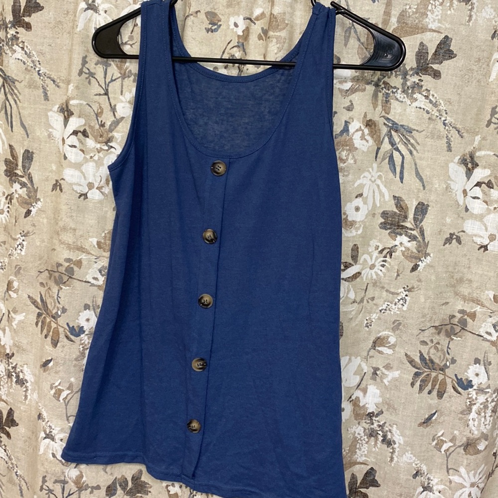 Button front tank top